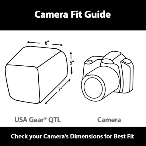 USA Gear Top Loading Digital SLR Camera Bag for Canon EOS Rebel Compact DSLR - Black