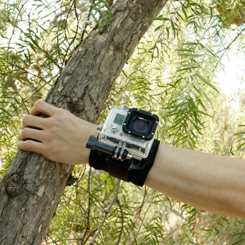 USA Gear Action Camera Large Wrist Strap with 2-point Neoprene Strap Connection - Wrist Strap Mount