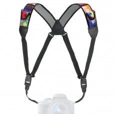 Universally Compatible Digital Camera Harness with Key Ring Attachment - Geometric