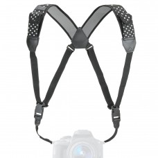 Universally Compatible Digital Camera Harness with Key Ring Attachment - Polka Dot