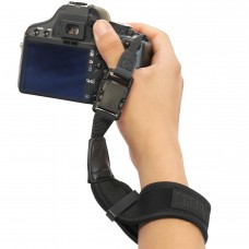 Digital Camera Wrist Strap w/ Padded Neoprene & Quick Release Buckle System - Black