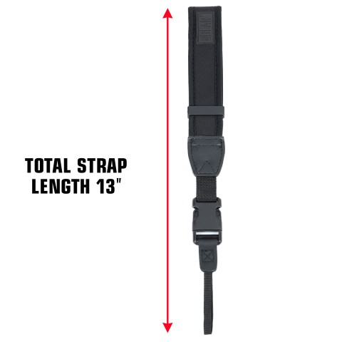 Digital Camera Wrist Strap w/ Padded Neoprene & Quick Release Buckle System - Black