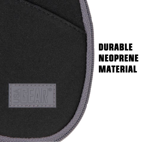 USA GEAR FlexARMOR Eletronic Device Case - Neoprene Design, Belt Loop - Black