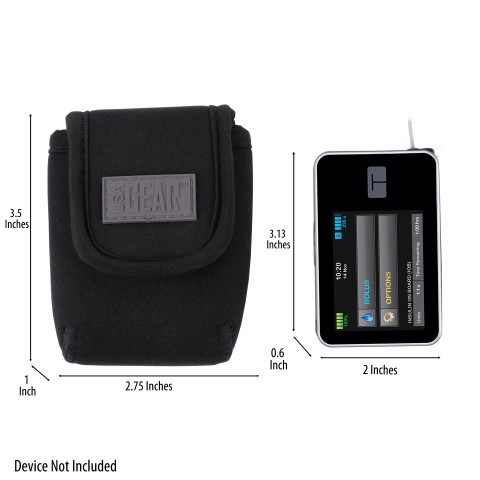 USA GEAR Insulin Pump Case with Belt Loop, Durable Neoprene Protection - Black