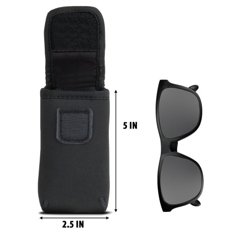 USA GEAR FlexARMOR D50 Neoprene Device Case with Carabiner Clip & Belt Loop - Black