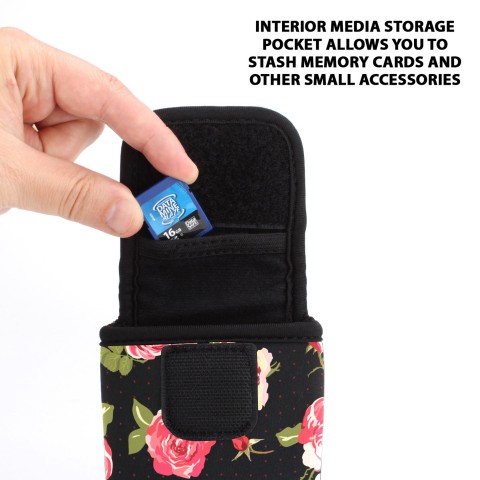 USA Gear Safety and Shooting Glasses Case for Protective Eyewear - Floral