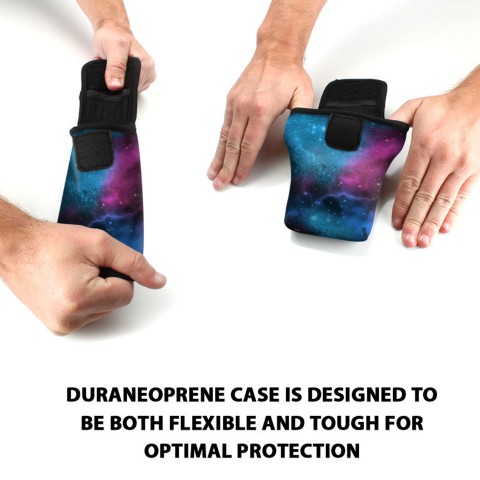 Portable Handheld Radio Case w/ Carrying Carabiner Clip & Belt Loop - Galaxy