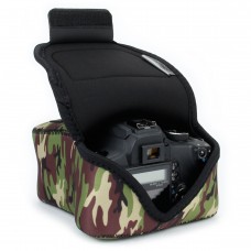 DSLR Camera  Case Sleeve with Neoprene Protection & Accessory Storage - Camo Green