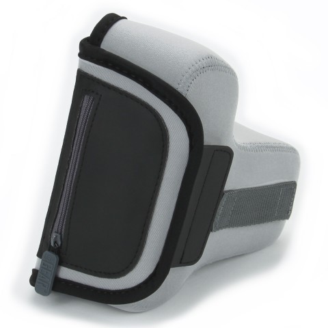 DSLR Camera Sleeve Case with Accessory Storage & Strap Openings - Gray