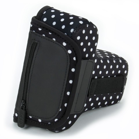 DSLR Camera Case Sleeve with Accessory Storage & Strap Openings - Polka Dot