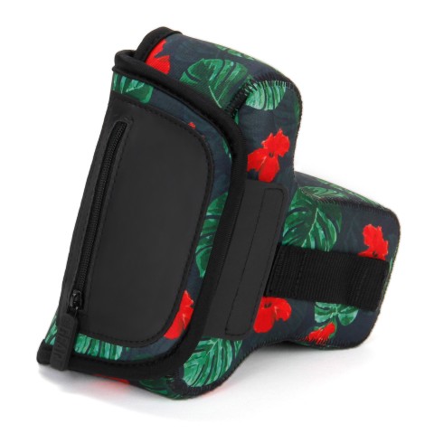 DSLR Camera Sleeve Case with Accessory Storage & Strap Openings - Tropical