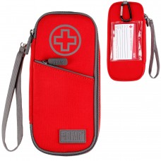 USA GEAR FlexARMOR Medical Case - Insulated Medicine Bag Holds Two EpiPens - Red
