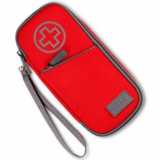 USA GEAR Inhaler Case - Asthma Inhaler Holder Travel Medicine Organizer Bag - Red