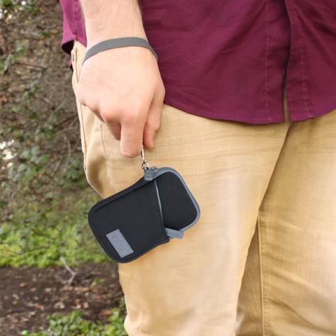 USA GEAR FlexARMOR Camera Case with Wrist Strap, Accessory Pocket, & Belt Loop - Black