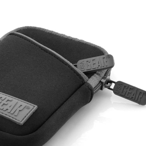 USA GEAR Neoprene MP3 Player Carrying Case - Belt Loop, Wrist Strap (Black) - Black