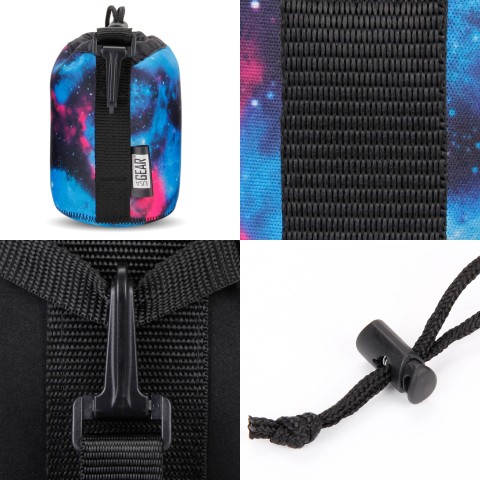 FlexARMOR 3-Pack Protective Neoprene Lens Pouch Cases in Small, Medium and Large - Galaxy