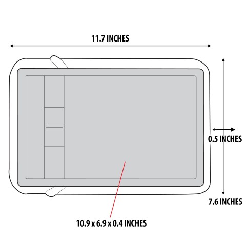USA GEAR Neoprene Protective Sleeve Case for Boogie Board Magic Sketch Pad - Black