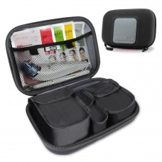 USA GEAR Mini Face Steamer Carrying Case, Removable Pouches, Weather Resistant - Black