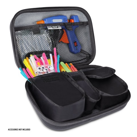 USA GEAR Hot Glue Gun Travel and Storage Case for Arts and Crafts (Case Only) - Black