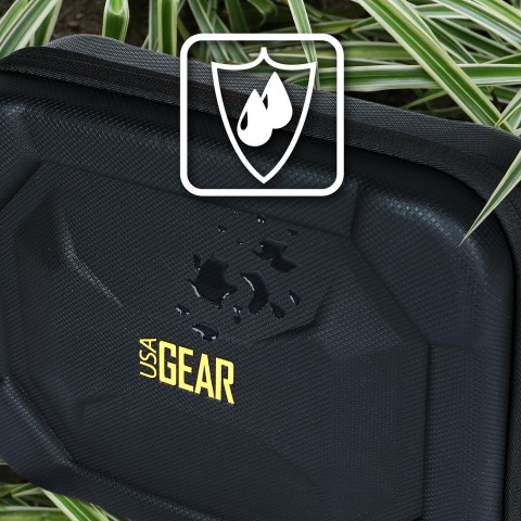 USA GEAR GoPro Hero Case Waterproof EVA Foam Case- Lightweight, Customizable - Black