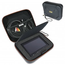 USA GEAR Camera Monitor Case - Portable Monitor Case with Foam Interior - Black