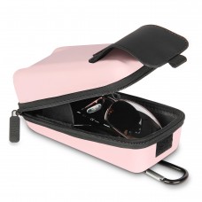 USA GEAR Hard Shell Glasses Case - Rugged Hard Case with Belt Loop - Pink - Pink