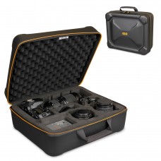USA GEAR HXS Hard Shell SLR Case with Rugged EVA Exterior and Egg Crate Foam Top - Black