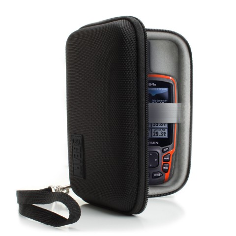 Protective Hard Shell Electronics Carrying Case with Accessory Pocket - Black
