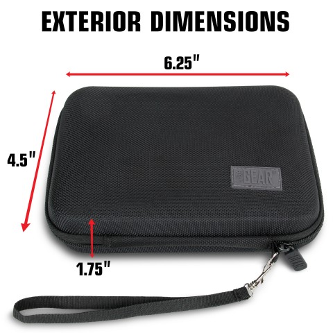 Hard Shell Electronics Case for Hard Drives, iPods, Portable Wi-Fi, Cables, etc. - Black