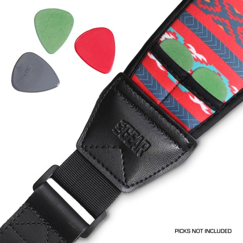 Premium Guitar Strap with Comfortable 3 Inch Wide Memory Foam Padding - Southwest