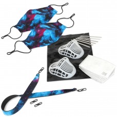 Reusable Fashion Face Mask Kit-2 Pack Washable Cloth Fabric Masks (Galaxy) - Galaxy