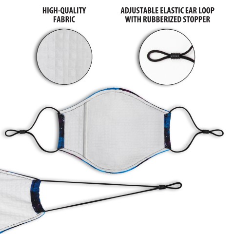 Reusable Fashion Face Mask Kit-2 Pack Washable Cloth Fabric Masks (Galaxy) - Galaxy