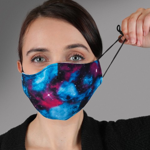 USA GEAR Reusable Fashion Cloth Face Mask (Galaxy) 6 Pack - Adult Size - Galaxy