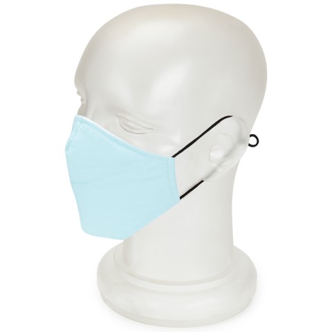 USA GEAR Reusable Fashion Cloth Face Mask (Light Blue) 6 Pack - Adult Size - Light Blue