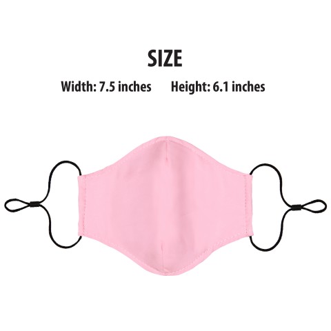 USA GEAR Reusable Fashion Cloth Face Mask (Light Pink) 6 Pack - Adult Size - Light Pink