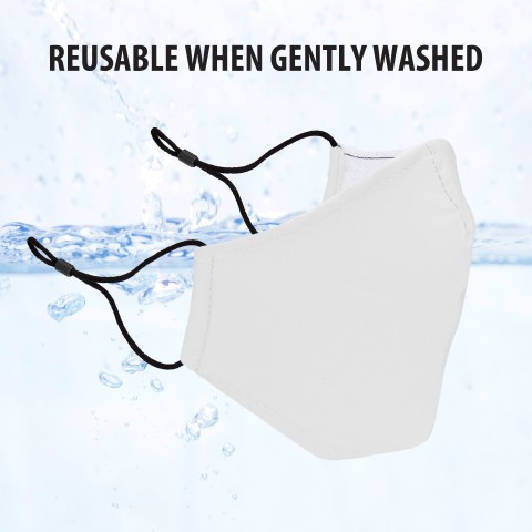 USA GEAR Reusable Fashion Cloth Face Mask (White) 6 Pack - Adult Size - White