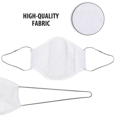 USA GEAR Reusable Fashion Face Mask-Adult Unisex Design, Washable Fabric (4 Pk) - Adult - Polar White