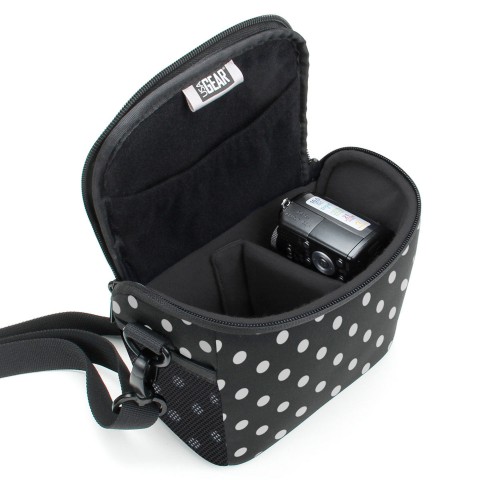 Durable Protective Bridge Camera Bag with Protective Neoprene Material - Polka Dot