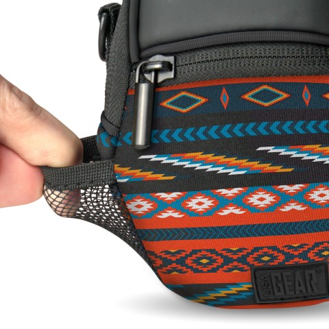 Compact Camera Bag with Waterproof Rain Cover , Belt Loop & Shoulder Strap Sling - Southwest