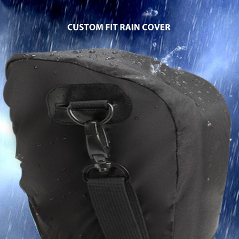 Durable Protective Bridge Camera Bag with Rain Cover & Adjustable Dividers - Geometric