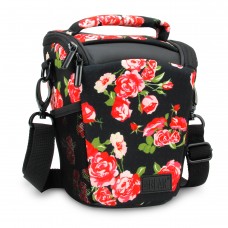 Portable DSLR Camera Case Bag with Top Loading accessibility - Floral