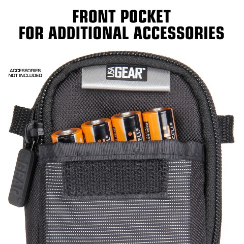 Nikon Rangefinder Case by USA Gear w/ Shoulder Strap & Belt Loop - Black