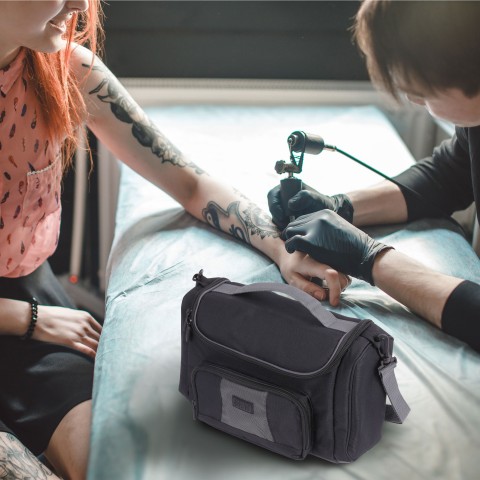 USA GEAR Professional Tattoo Gun Case - Durable Exterior - Holds Tattoo Ink Set - Black