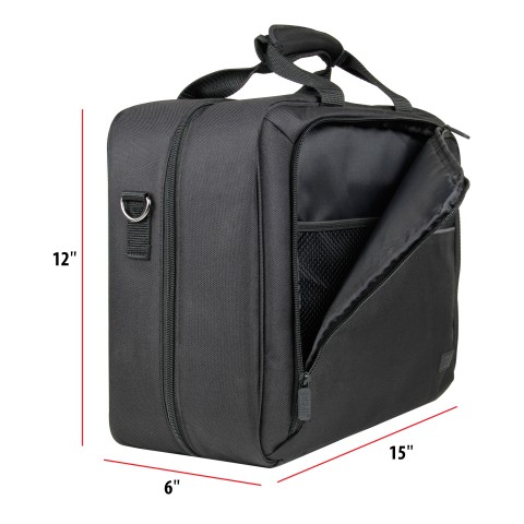 Hair Stylist Case w/ Shoulder Strap, Accessory Pockets & Custom Dividers (Black) - Black