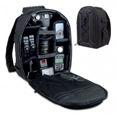 Pro DSLR Camera Backpack w/Rain Cover , Accessory Storage and Tripod Holder - Black