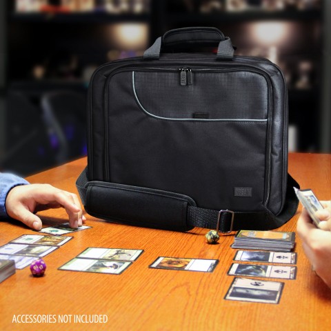 USA Gear XL MTG Deck Box Bag Travel Case - Large MTG Card Storage Bag (Black) - Black