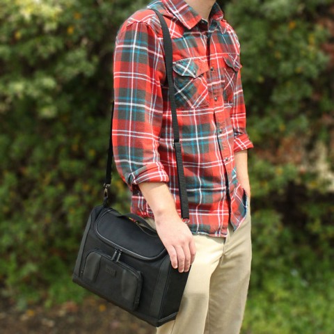 Portable Photo Printer Carrying Case & Messenger Travel Bag (Black) - Black