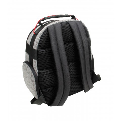 USA GEAR Audio Equipment Backpack for Recording Microphones & Accessories - Grey