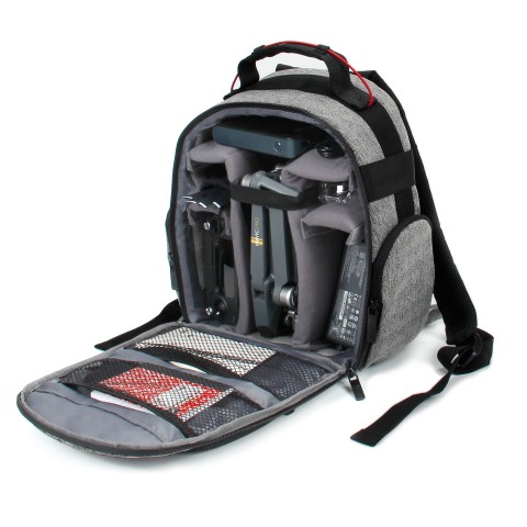 USA Gear Drone Backpack Travel Bag with Customizable Interior - Grey