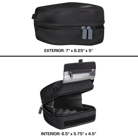 Quick Access DSLR Hard Shell Camera Case w/ Accessory Storage & Padded Interior - Black